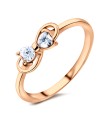 Bow with Hearts CZ Ring NSR-734